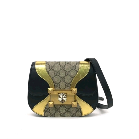 Gucci Tri Color GG Supreme Canvas and Leather Osiride Small Shoulder Bag. - Picture 1 of 16